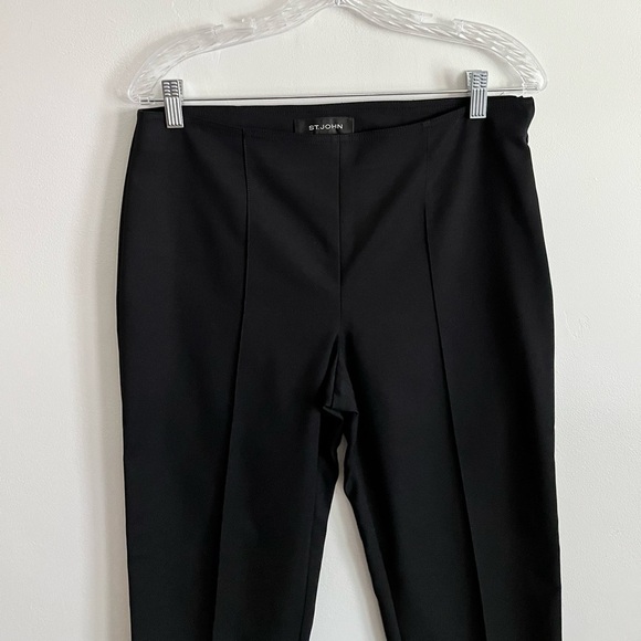 S.John Black Split Hem Slim High Rise Ankle Trousers - Picture 3 of 9